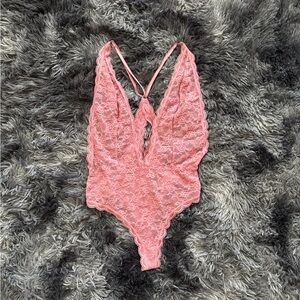 Victoria’s Secret Mauve Lace Teddy Bodysuit | Size: XS | Plunge Lace Lingerie